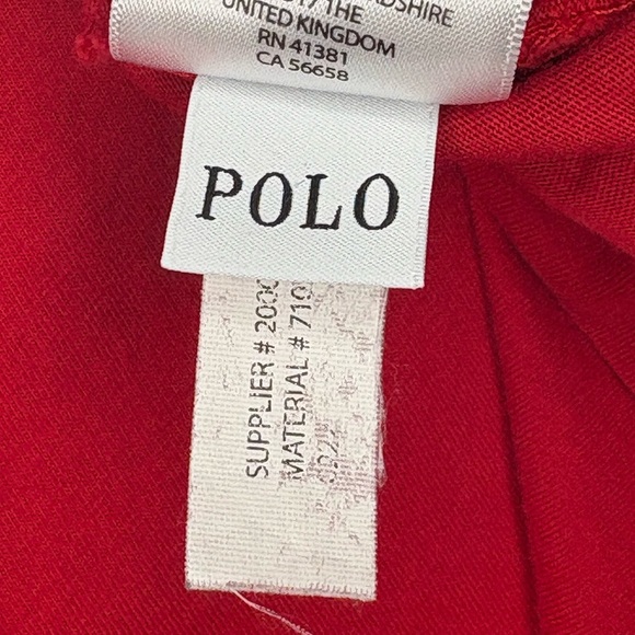 POLO Ralph Lauren Red Short Sleeve Classic Fit T-Shirt with Navy Polo Player - Picture 8 of 9